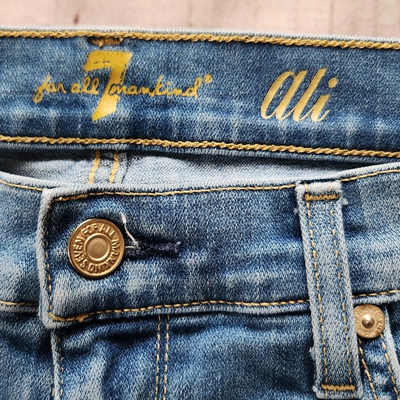 7FAM 7 For All Mankind "Ali" Midrise Flare Bootcut Jeans Blue | Women's Size 30 - Picture 6 of 15